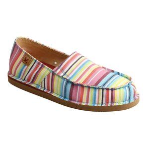 TWISTED X Women's Slip-On Loafer Multi-colored Rainbow Stripe Size 10M